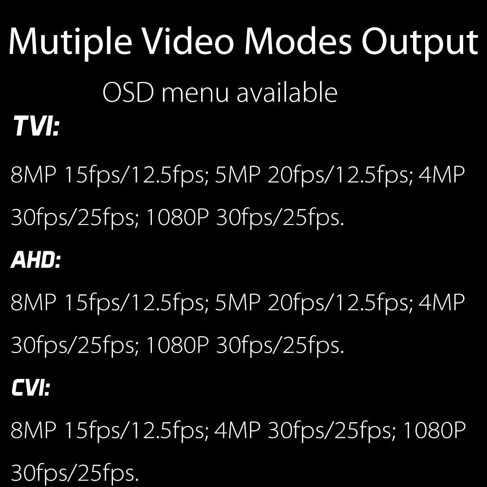 Clear Night Vision 5MP TVI/AHD 4MP HDCVI 2.8-12mm Manual Zoom Bullet CCTV Security Camera L906