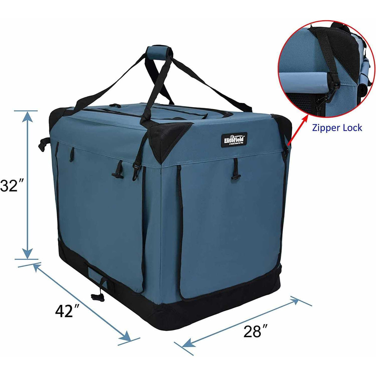 3-Door Folding Soft Dog Crate P632106