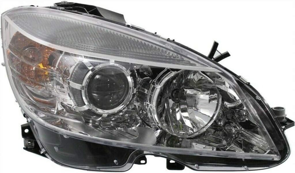Headlight Assembly for Mercedes-Benz C300 2008-2011 Passenger Side Halogen D2259