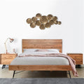 Queen Size Platform Bed with Brown Acacia Wood Frame Y44287