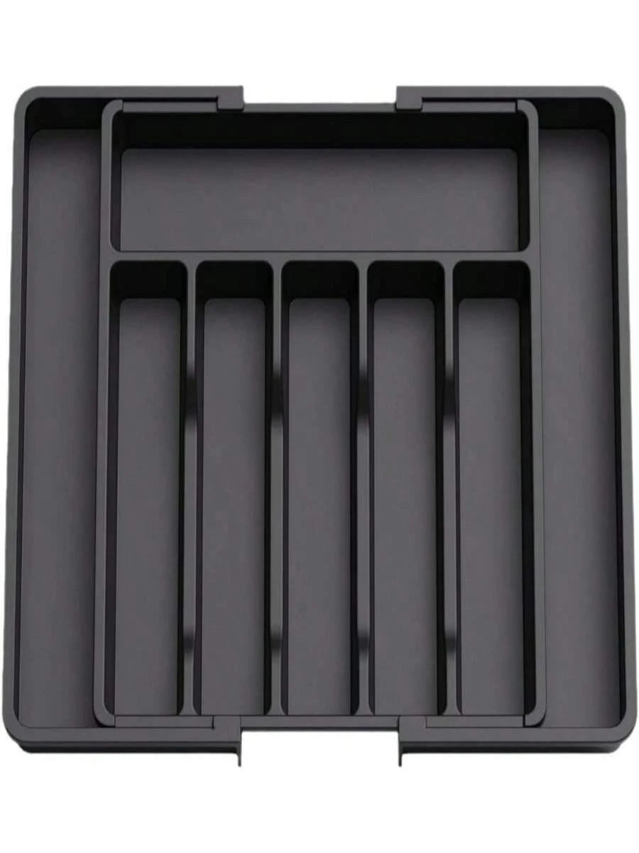 Expandable Black Silverware Utensil Organizer J5616