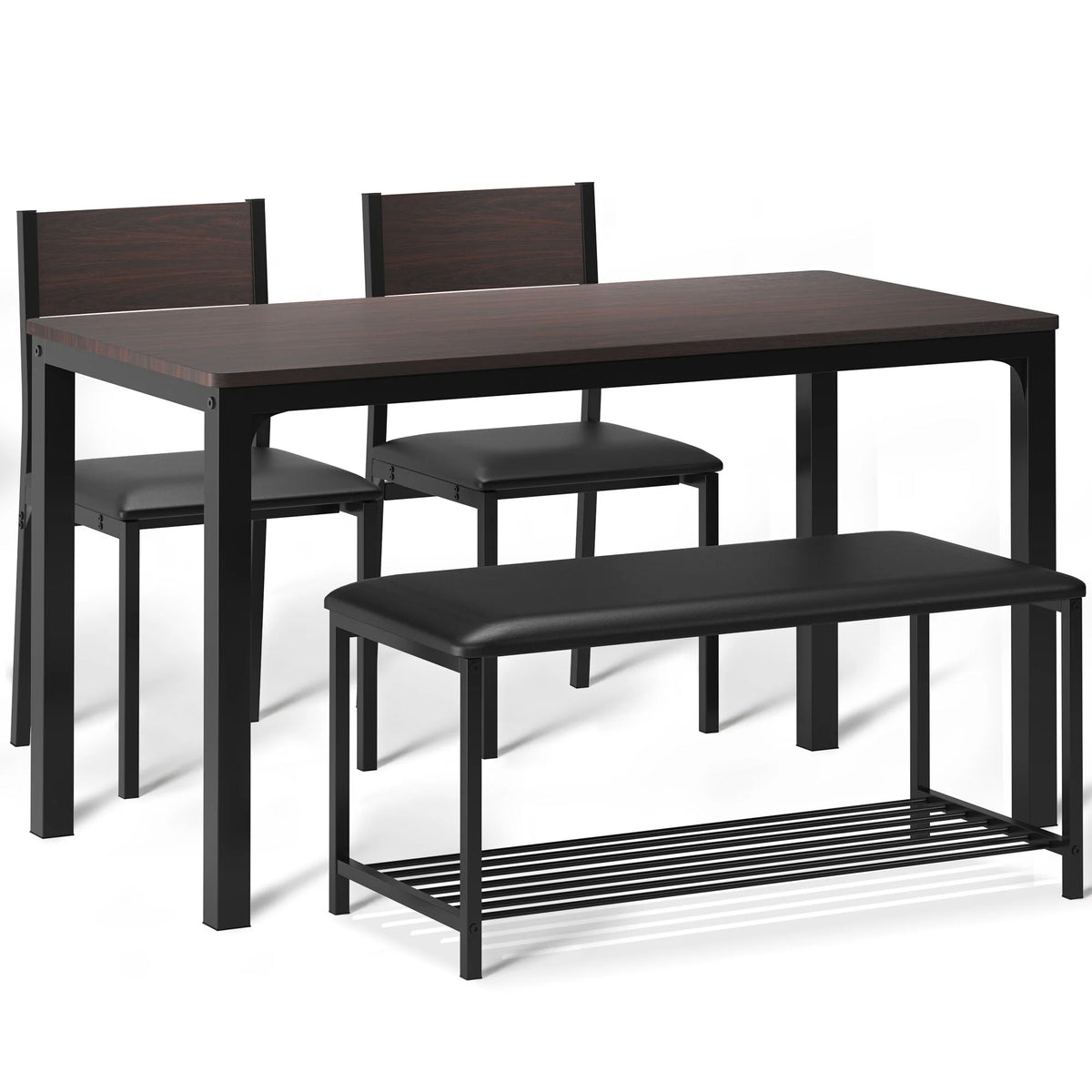 4 Person Dining Set with Upholstered Chair and Bench S4689