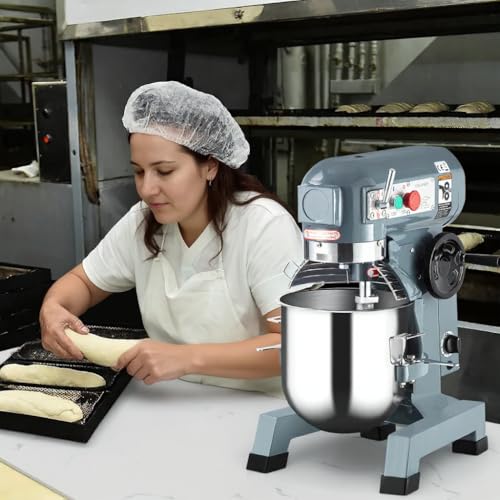 450W 10QT 3-Speed Stainless Steel Commercial Food Mixer V69764
