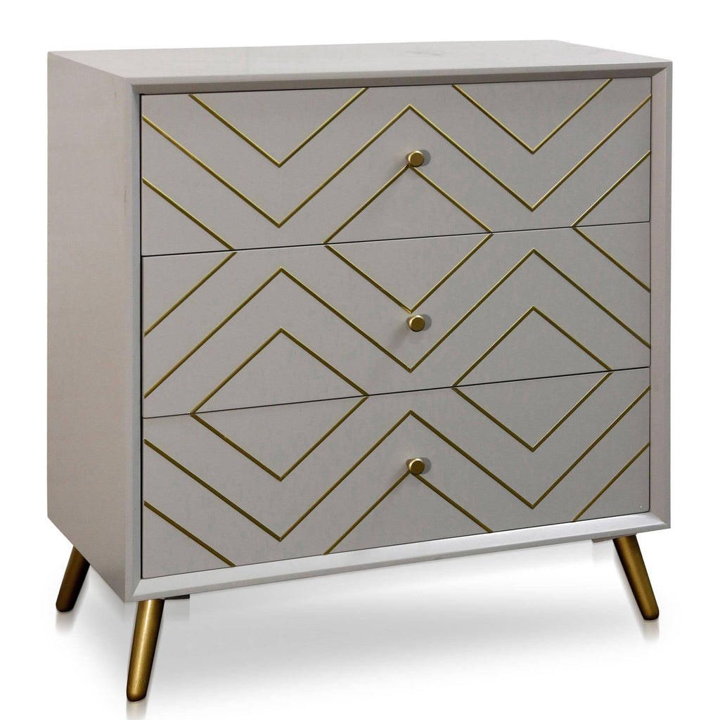 30 inch Three Drawer Accent Cabinet Blue Finish J122