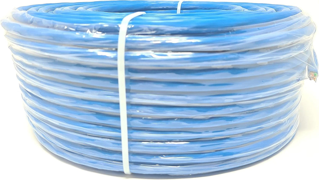 250 Feet CAT 6A Solid STP Bulk Ethernet Cable Blue N130