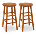 Cherry 24x22 Stool with Beveled Seat, Set of 2 H624268
