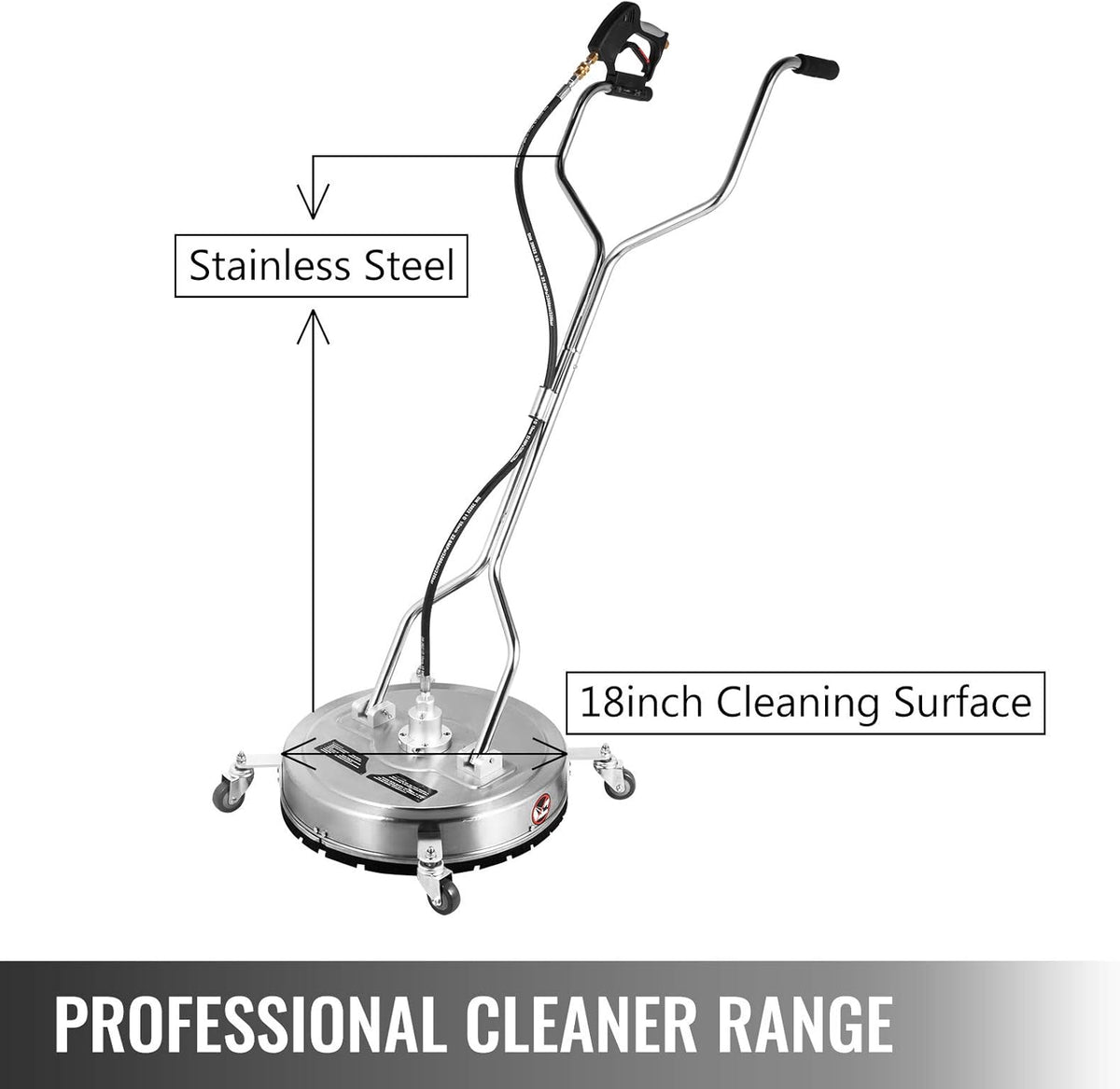 18 inch Stainless Steel Surface Cleaner with 3 Nozzle N869