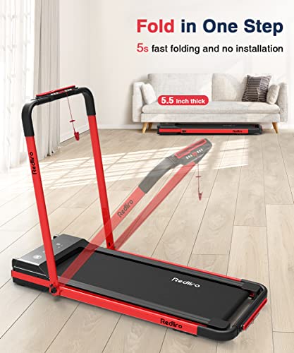 Under Desk Treadmill, 2 in 1 Motorized Portable Foldable Walking Pad with Remote Control M128685