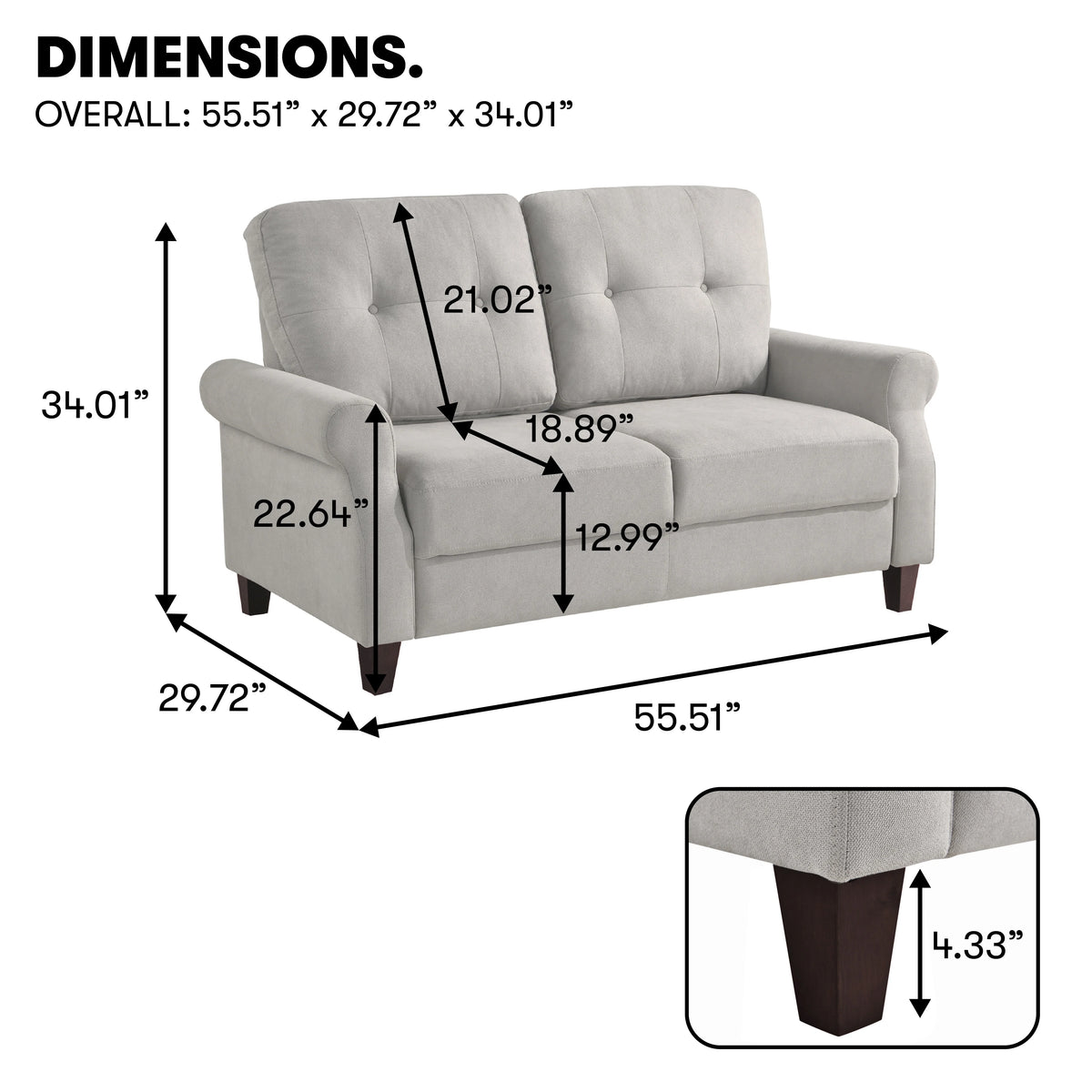 Sand Fabric Sofa G2180