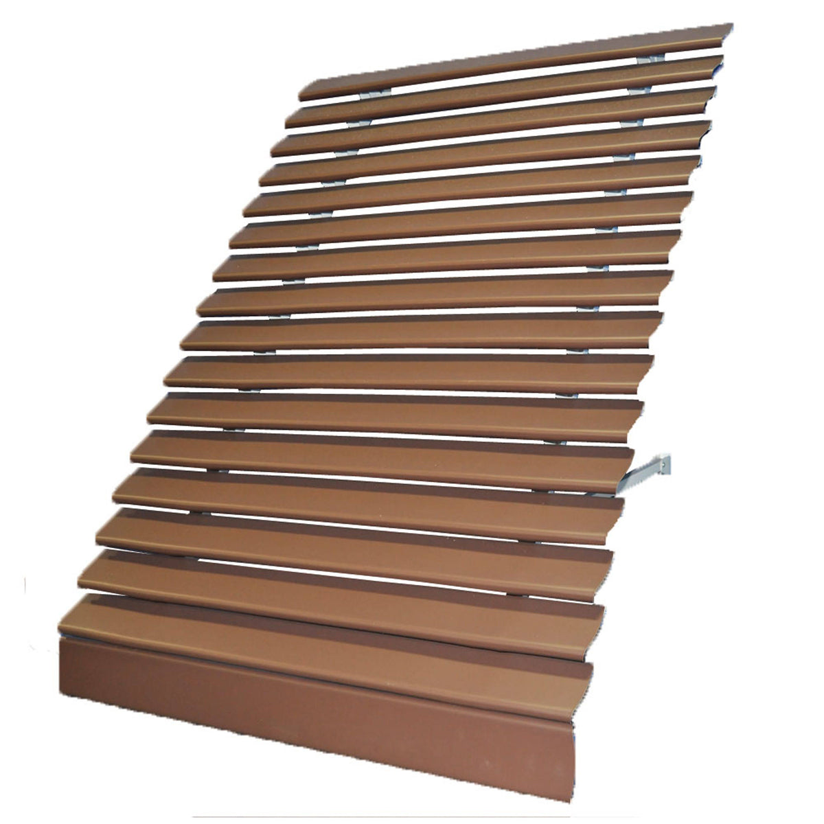 Brown Solid Fixed Window Awning R355