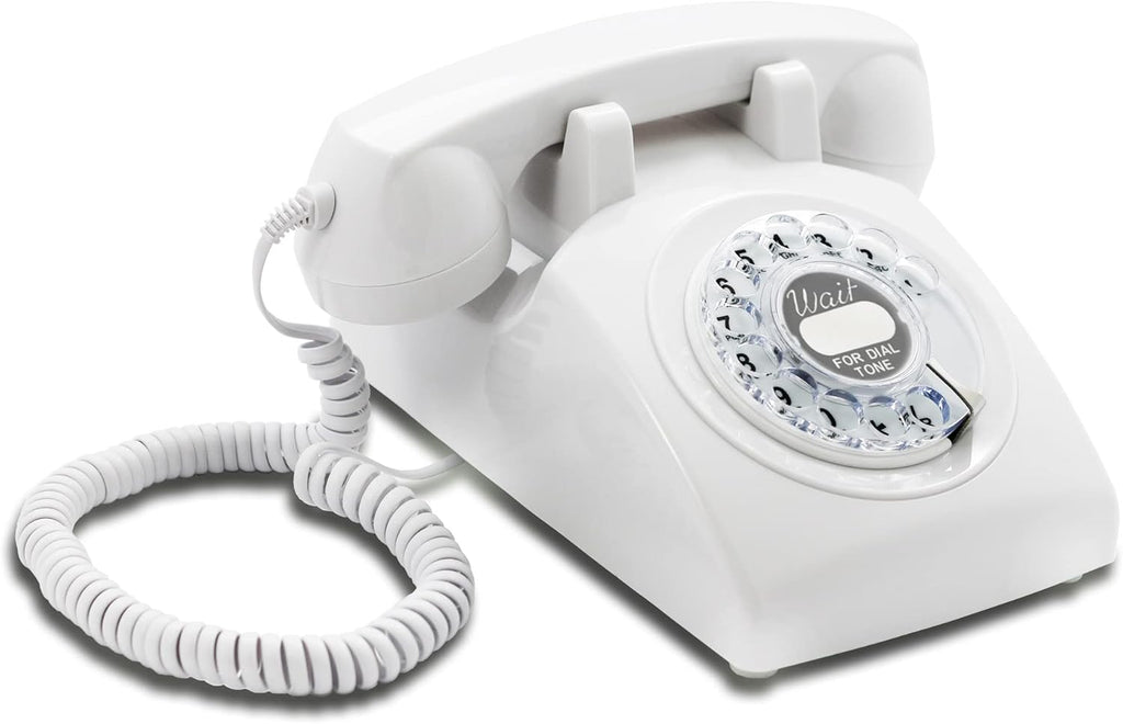 White Rotary Dial Telephone L6145
