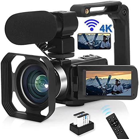 1080P 30FPS Digital Vlogging Camera with Microphone, 2 Batteries, Handheld Stabilizer W881765