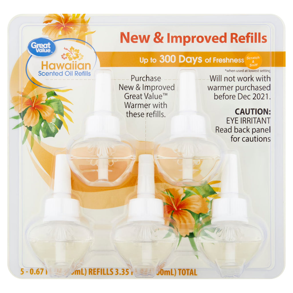 Hawaiian Scented Oil Refills, 5 Count G3342