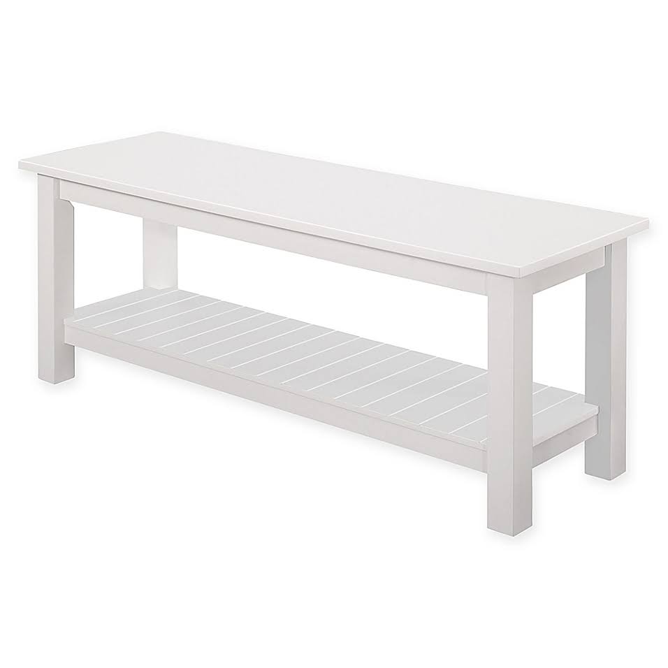 White Wood Entry Bench I894224