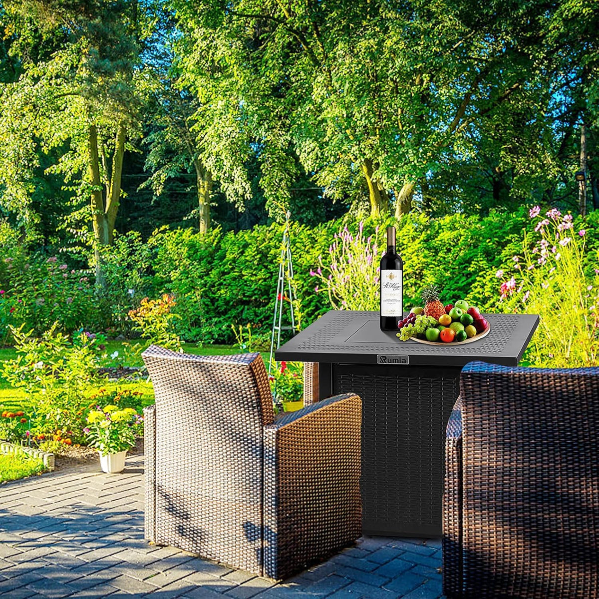 Propane Fire Pit Table with Lid Z682511