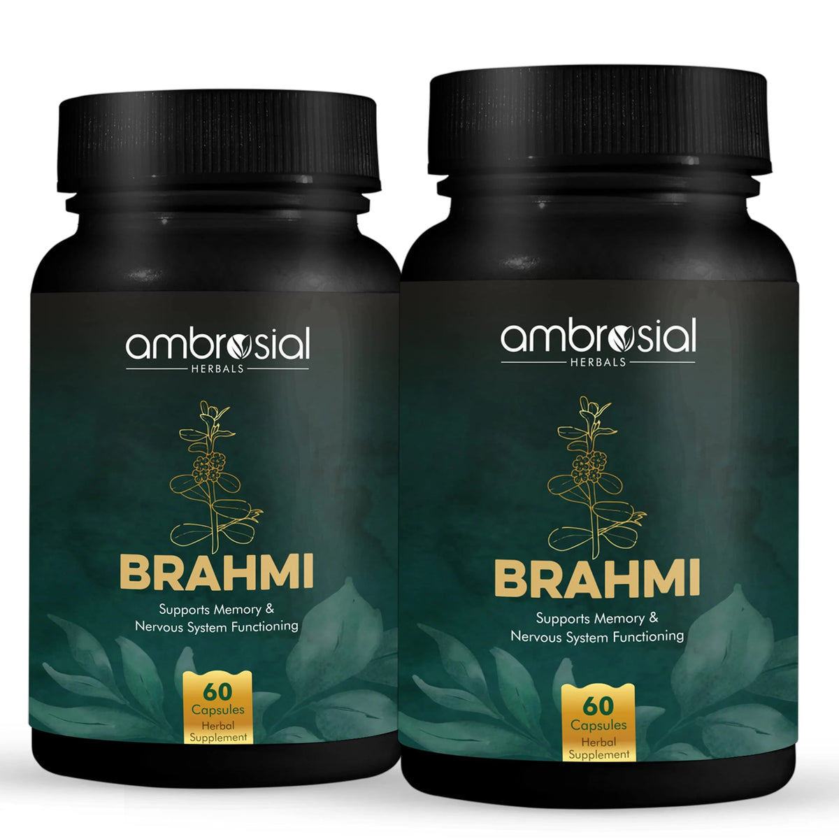 Brahmi 500 mg Bacopa Monnieri Capsules Pack of 2 B21802