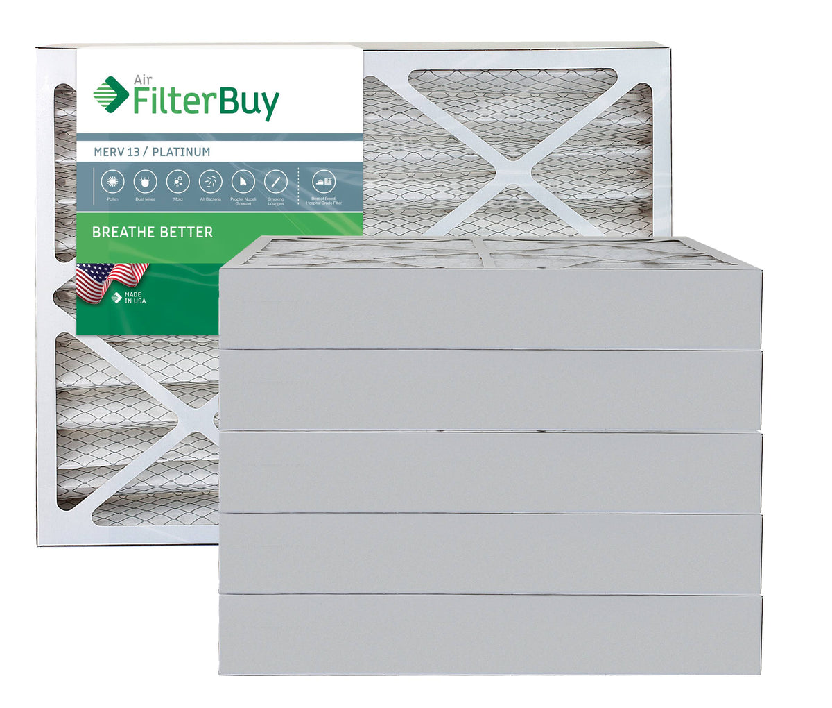 20x30x4 Pleated AC Furnace Air Filter, Pack of 6 P522
