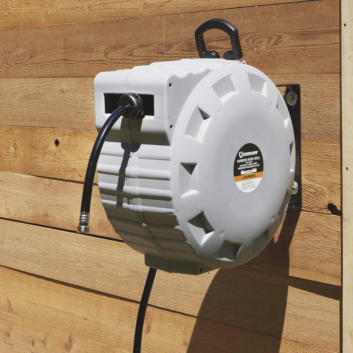 Retractable Garden Hose Reel with 5/8in. Dia. x 80ft. Hose - Wall Mount I317286