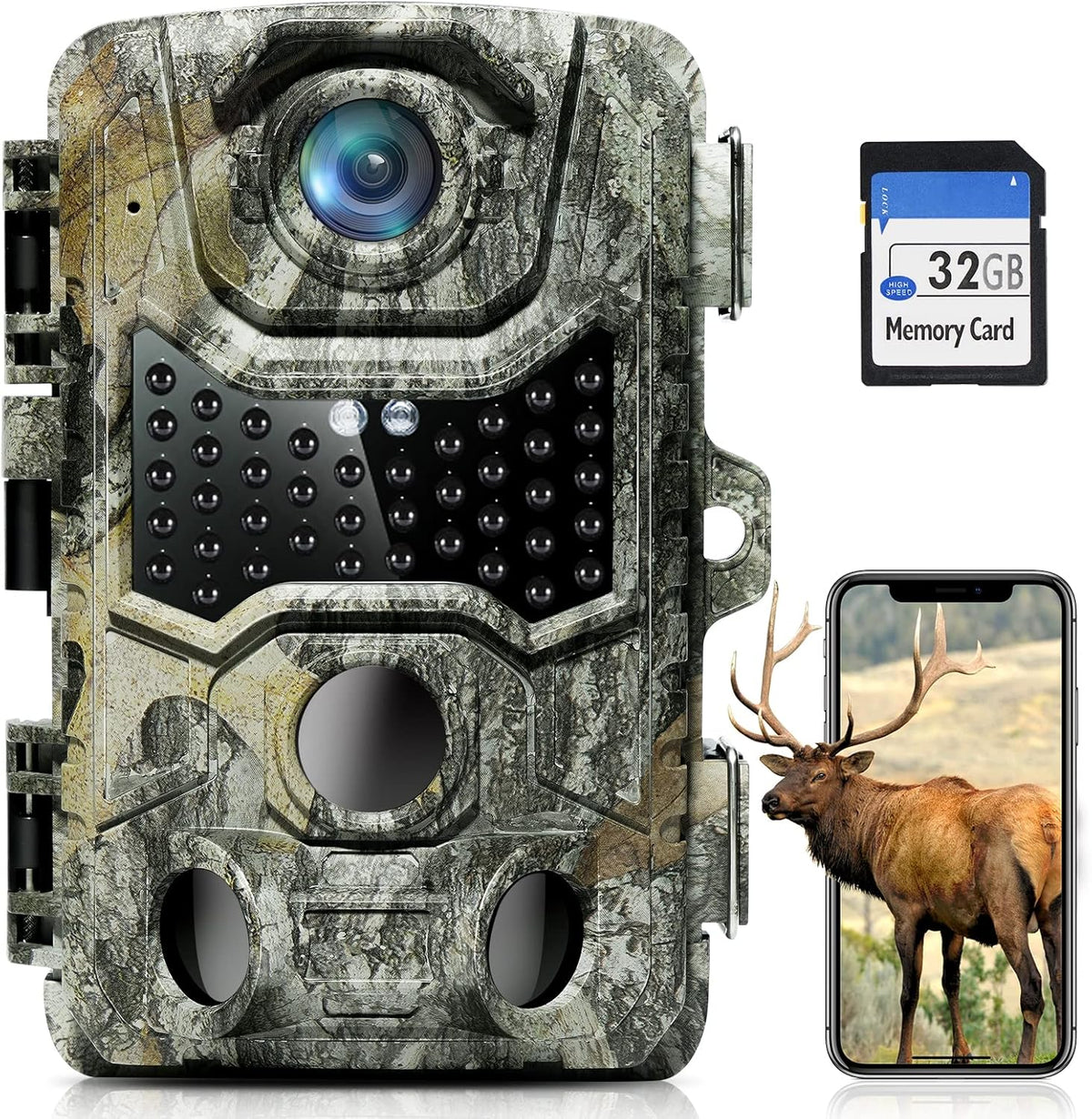 4K 32MP Wildlife Trail Camera with Night Vision Q906
