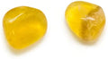 Natural Yellow Fluorite Tumble Set Of 2 Gemstone Q7415