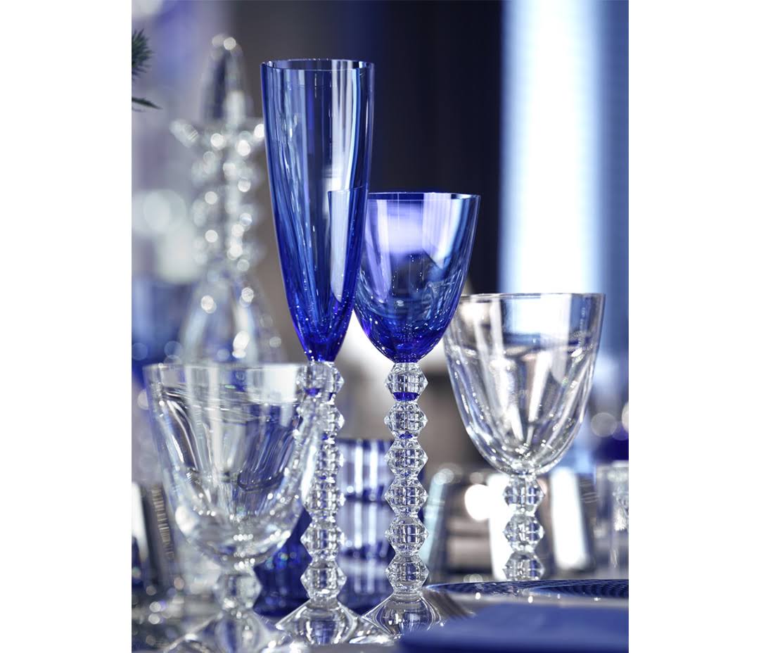 Blue Crystal Flute Set of 2 R2823