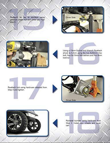 6x22 A-Arm Lift Complete Kit for Club Car Precedent Golf Carts J395735