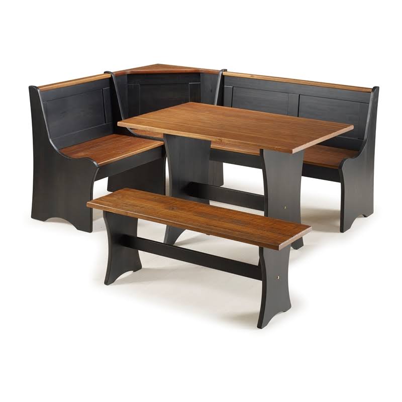 Black Solid Wood Dining Nook C596