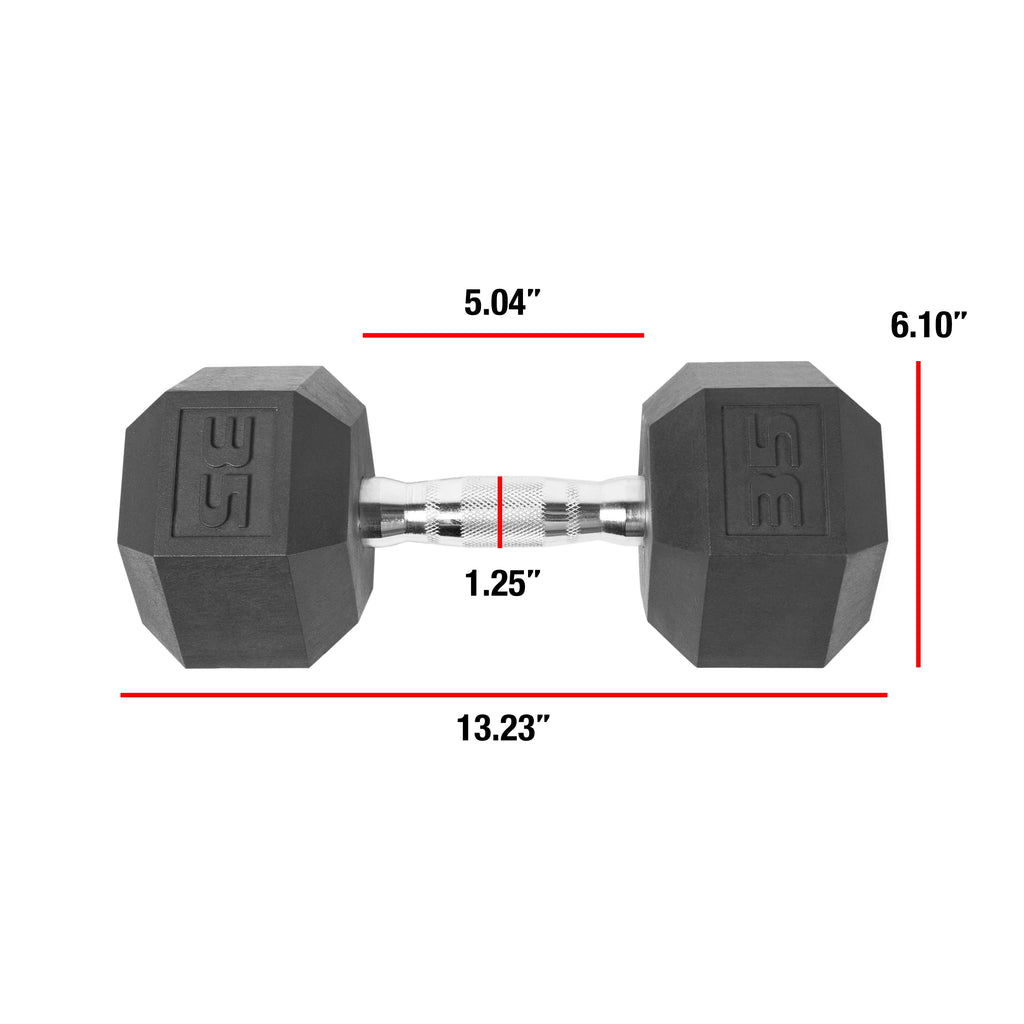 Coated Hex Dumbbell 35 lbs Y5737