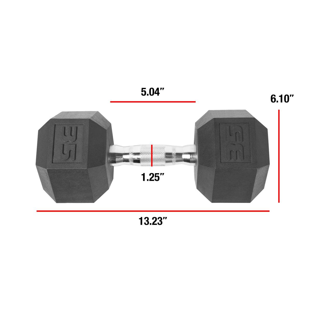 Coated Hex Dumbbell 35 lbs Y5737
