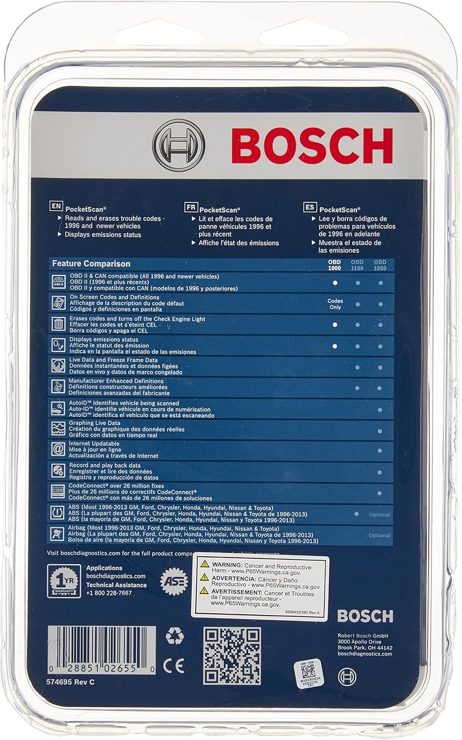 OBD 1000 Diagnostic Vehicle Scanner Pack of 2 B99348