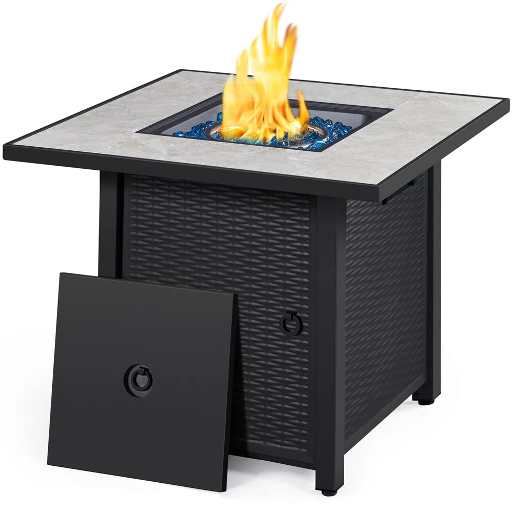30'' Square Propane Fire Pit Table 50,000 BTU T5066