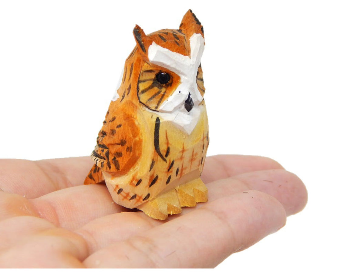 Wooden Owl Figurine D36612