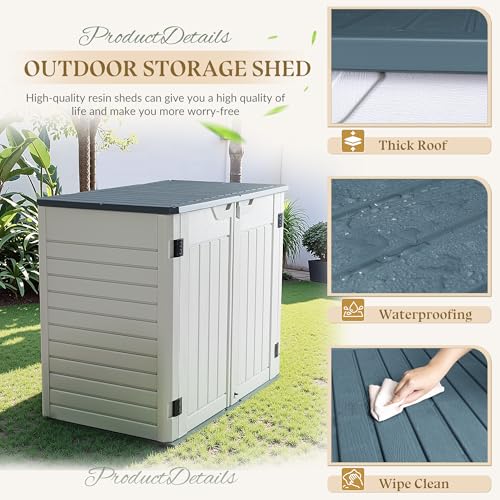 White 34 Cu. Ft. Outdoor Resin Storage Shed S32540