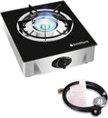 Double Burner Propane Gas Cooktop with Tempered Glass V309