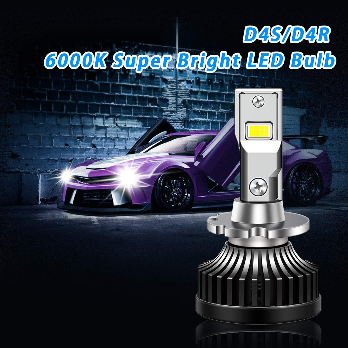 D4S D4R LED Headlight Bulb 35W 8400LM 6000K White, 1 Pair Pack of 2 T977911