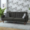 Gray Linen Convertible Futon S1326