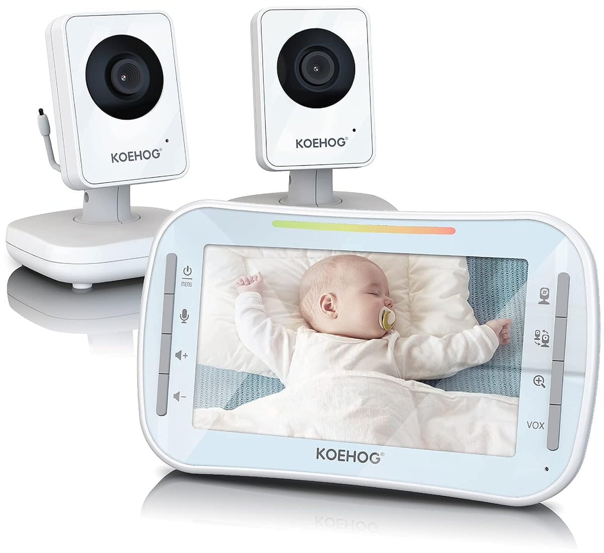Video Baby Monitor with Auto Night Vision and Temperature Alert G201