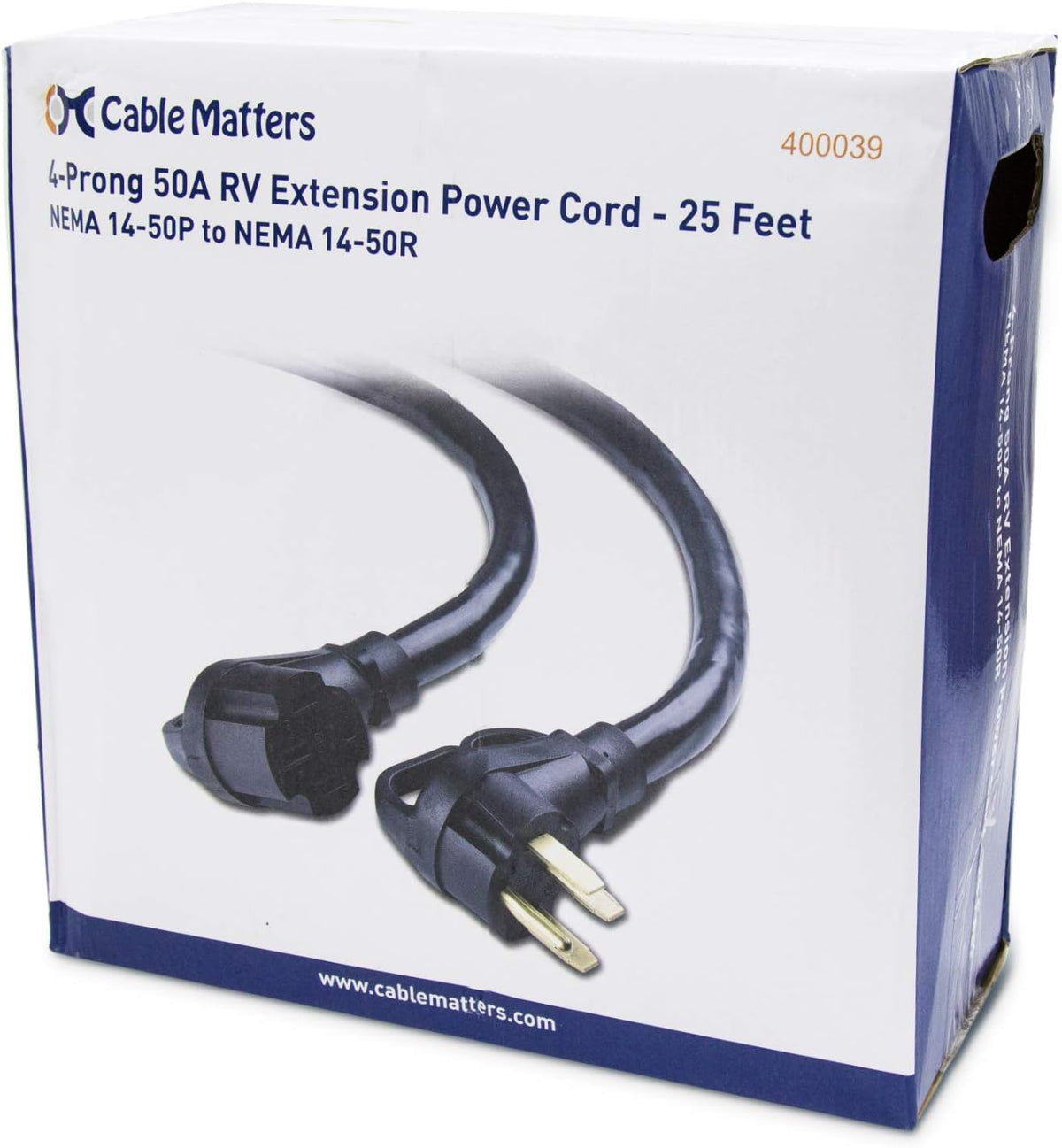 50 AMP RV Extension Cord 15 ft with Carry Strap R6366