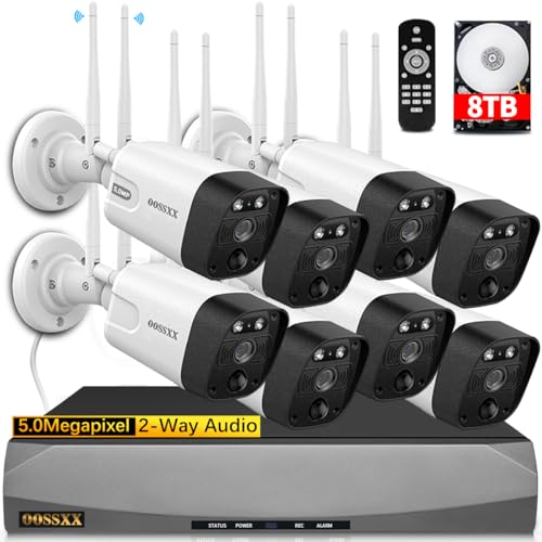 Outdoor Wireless Security Camera System 5.5MP Wi-Fi Video Surveillance DVR System K420729