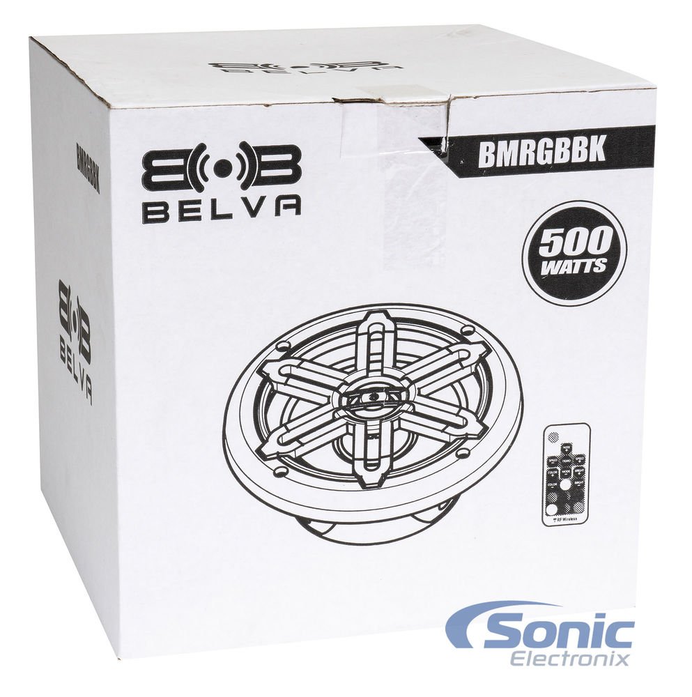Black 500W 6.5" Marine Speakers with RGB T622