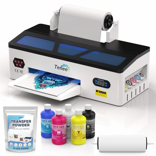 DTF Printer with Roll Feeder, 5 x 250ml Ink, 1 x Roll of Film M83660