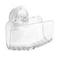 Plastic Suction Shaving Mirror with Razor Holder, Fog-Free, 6.25" x 8.5" x 2.5", Clear G115