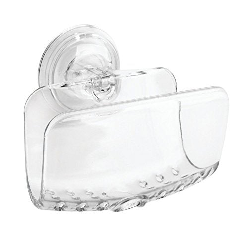 Plastic Suction Shaving Mirror with Razor Holder, Fog-Free, 6.25" x 8.5" x 2.5", Clear G115
