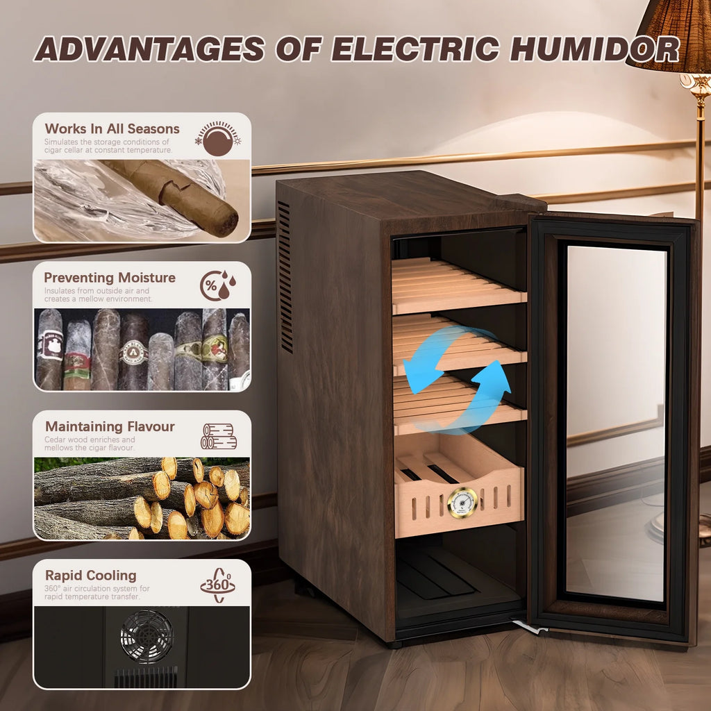 35L Electric Cigar Humidor with Cooling & Humidity Control H2967