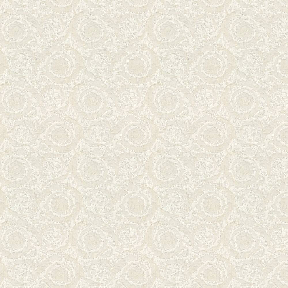 Swirling Florals Flowers Cream Wallpaper Q18117