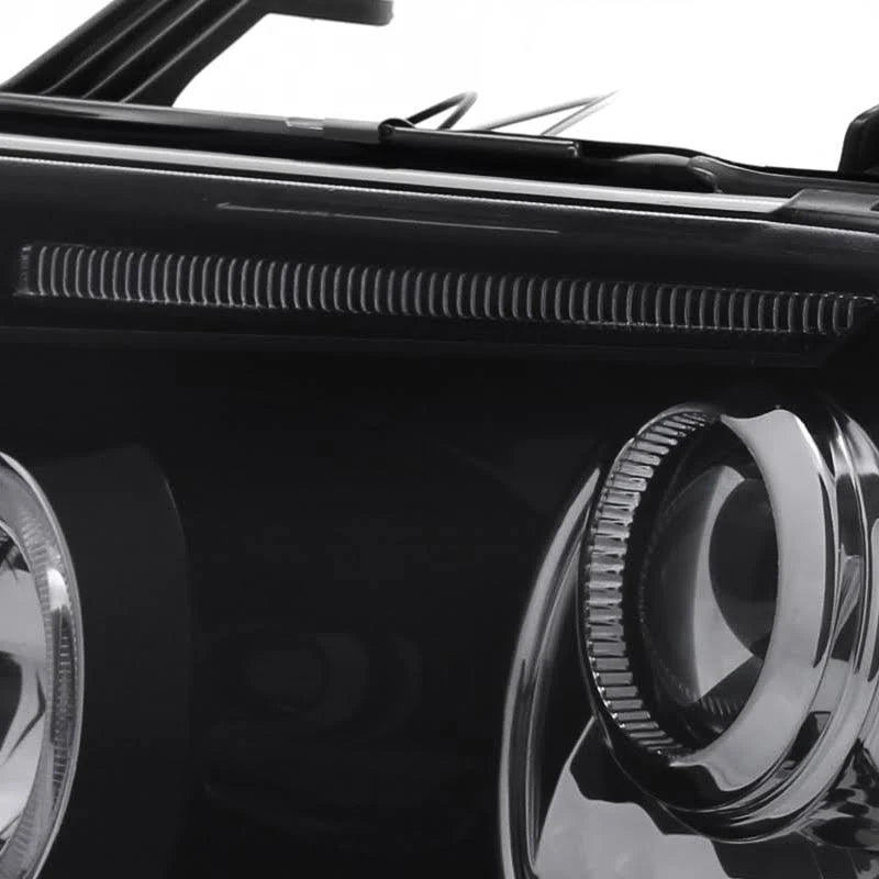 Gloss Black Halo Projector Headlights F1270