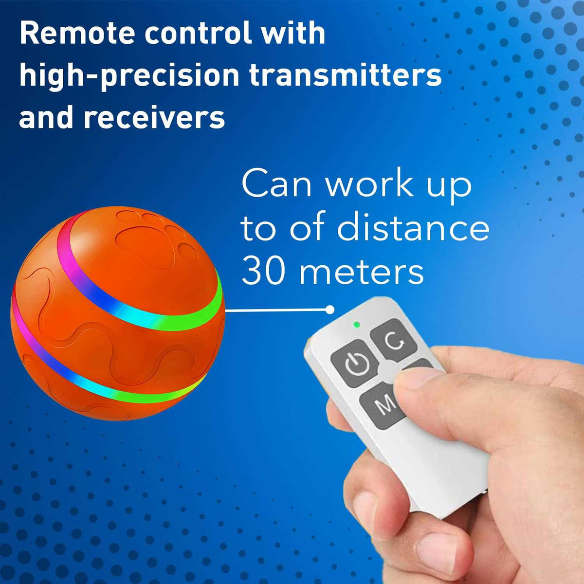 Interactive Dog Toy Ball with Remote Control E1697