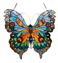 Tiffany-Glass Butterfly Window Panel 21x20 V5518