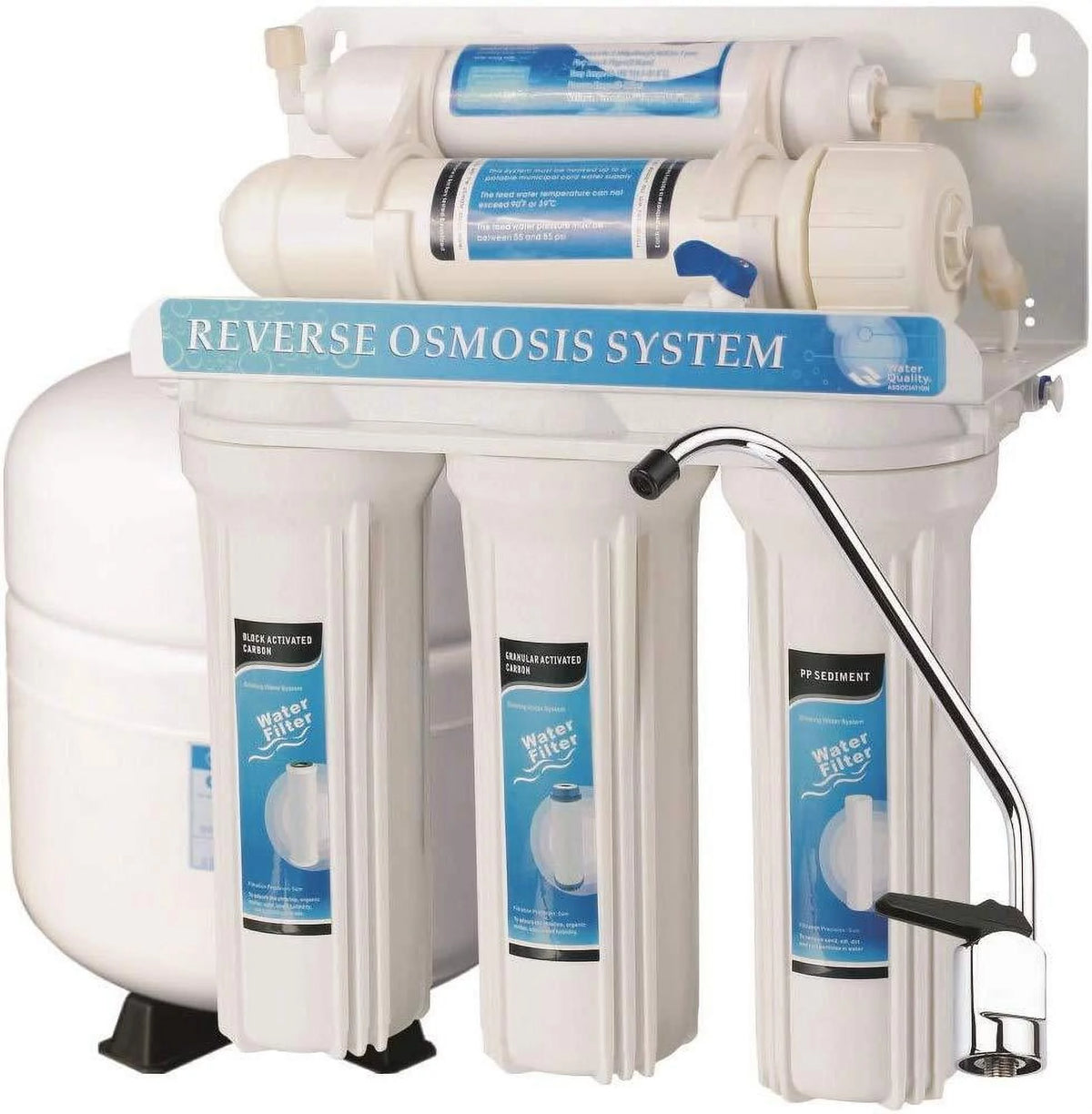 5 Stage Undersink Reverse Osmosis Drinking Water Filter System with NSF Certified Membrane I2578