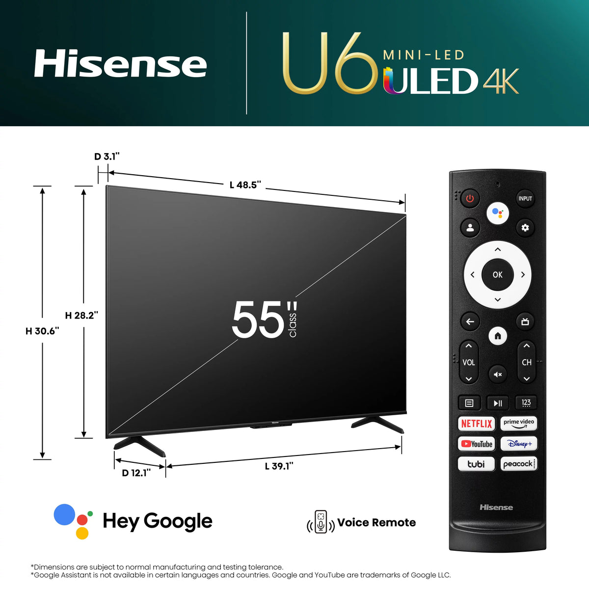 55-Inch Mini-LED QLED Google Smart TV D5348